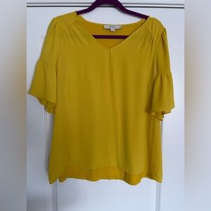 Loft Maternity Golden Yellow Blouse Small